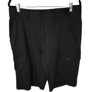 Denali Black Cargo Shorts Snap and Zip Pockets Tagged Men's 34 Actual 36 Waist